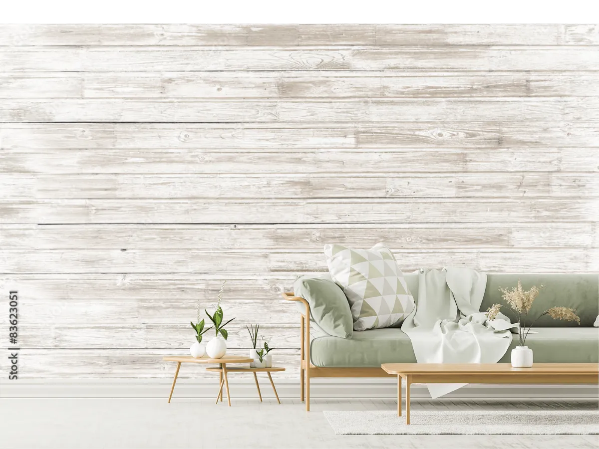 Mural Blanco Nórdico Minimalista para Pared – Fotomural Decorativo en Vinil o Papel Tapiz