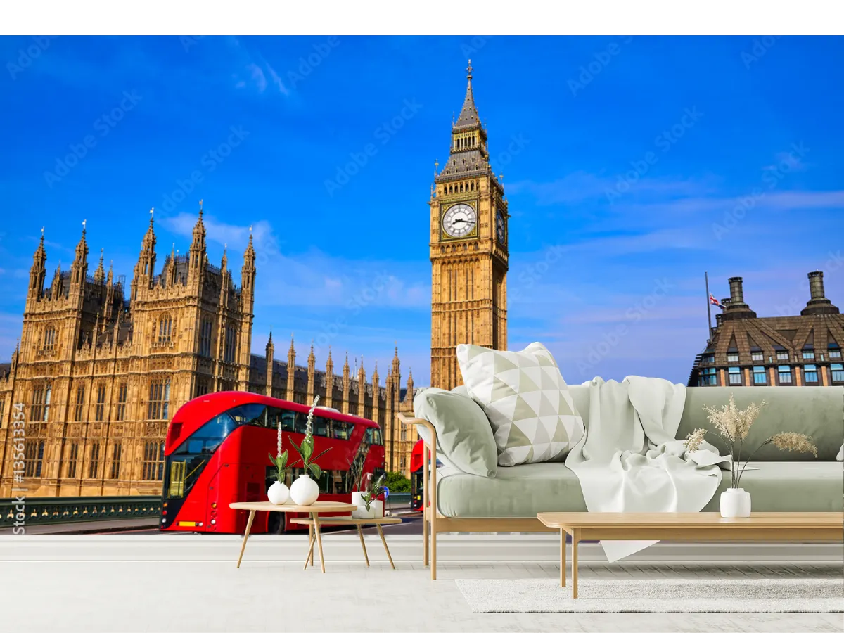 Mural Londres Urbano Big Ben | Fotomural decorativo vinil y tapiz personalizable