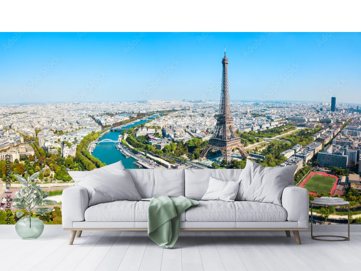 Mural París Aurora Romántica Vinil Arquitectónico, Papel Tapiz, Mural Decorativo