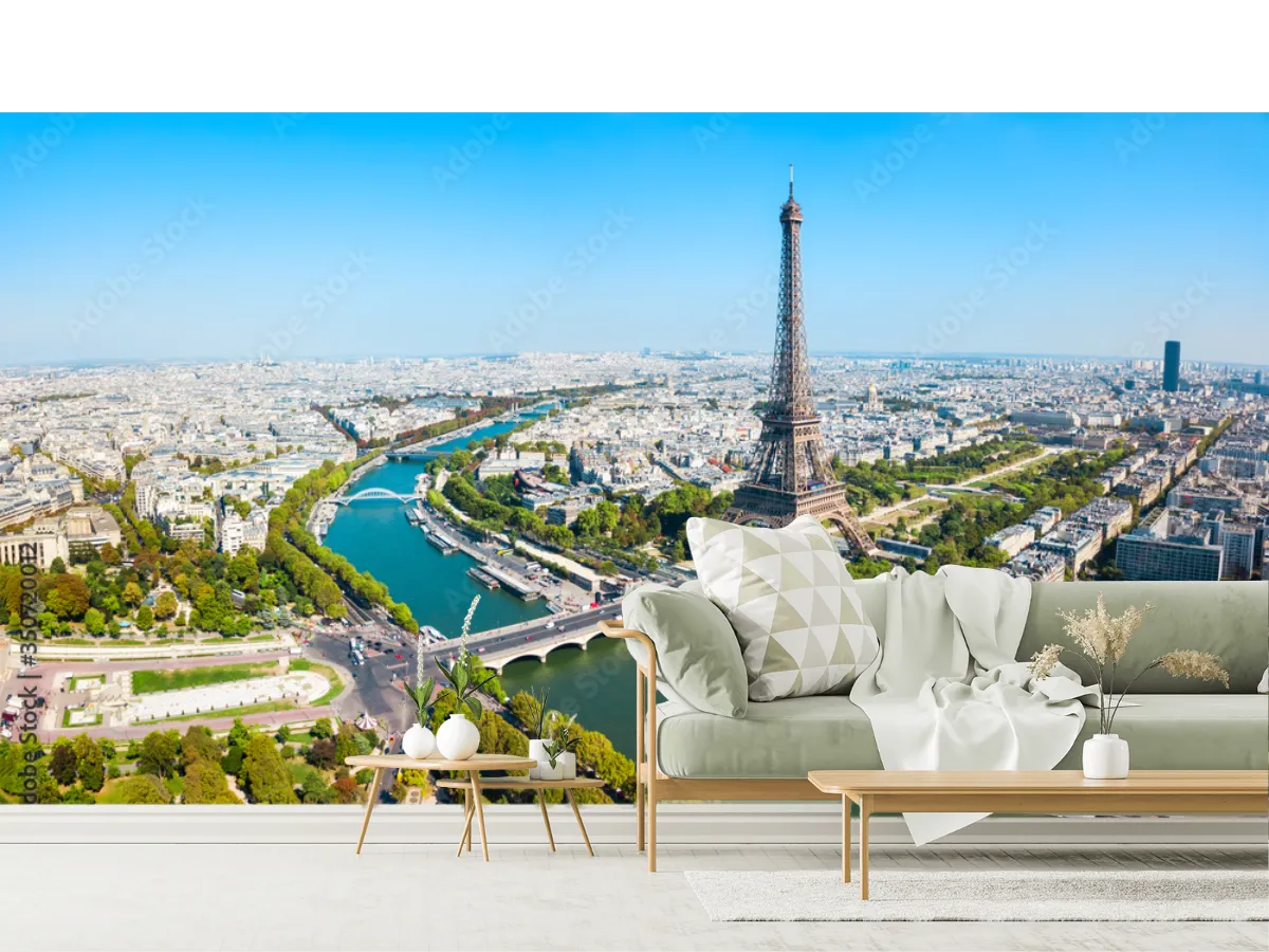 Mural París Aurora Romántica Vinil Arquitectónico, Papel Tapiz, Mural Decorativo