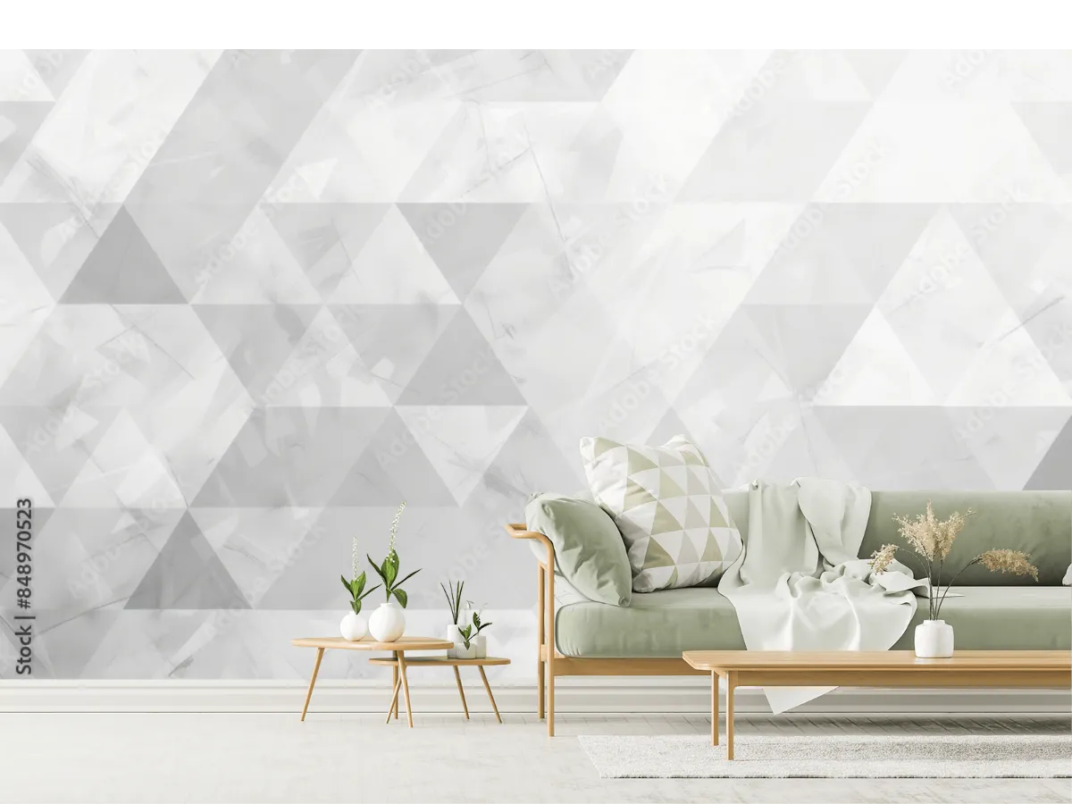 Mural Geométrico Aurora Minimalista para Decoración de Pared