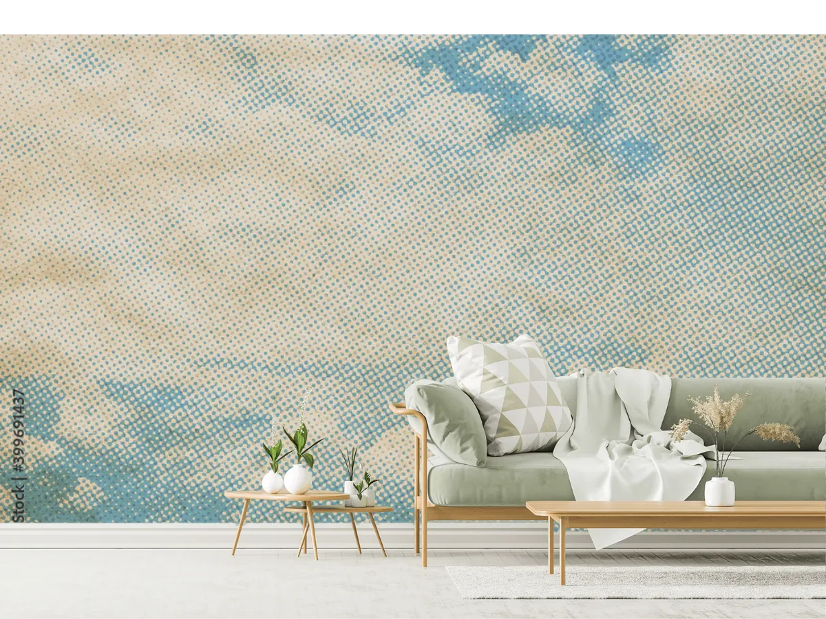 Fotomural Vintage Cielo Retro en Vinil Arquitectónico o Papel Tapiz para decoración de sala