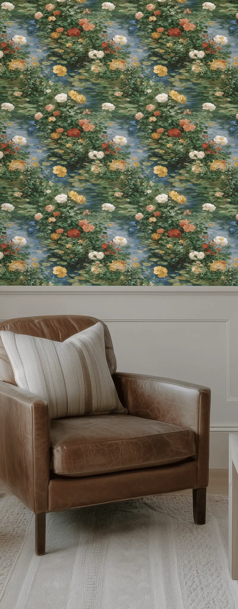 Papel tapiz Jardín Floral de Pinceladas