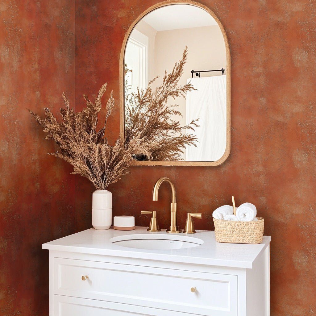 Papel tapiz Efecto Estuco Terracota