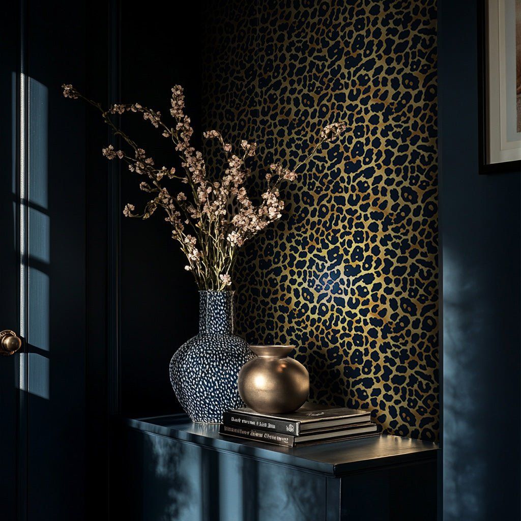 Papel tapiz Animal Print Ocre y Negro