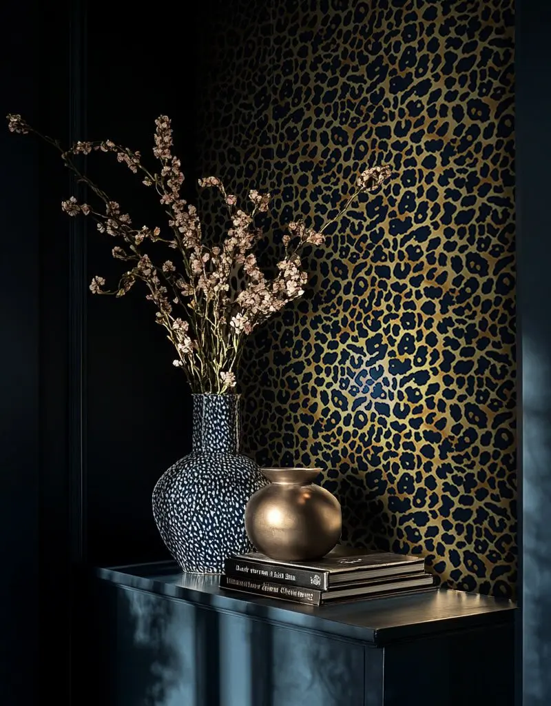 Papel tapiz Animal Print Ocre y Negro
