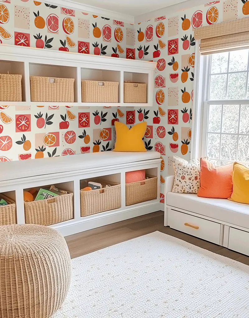 Papel tapiz Frutas Cítricas Ilustradas