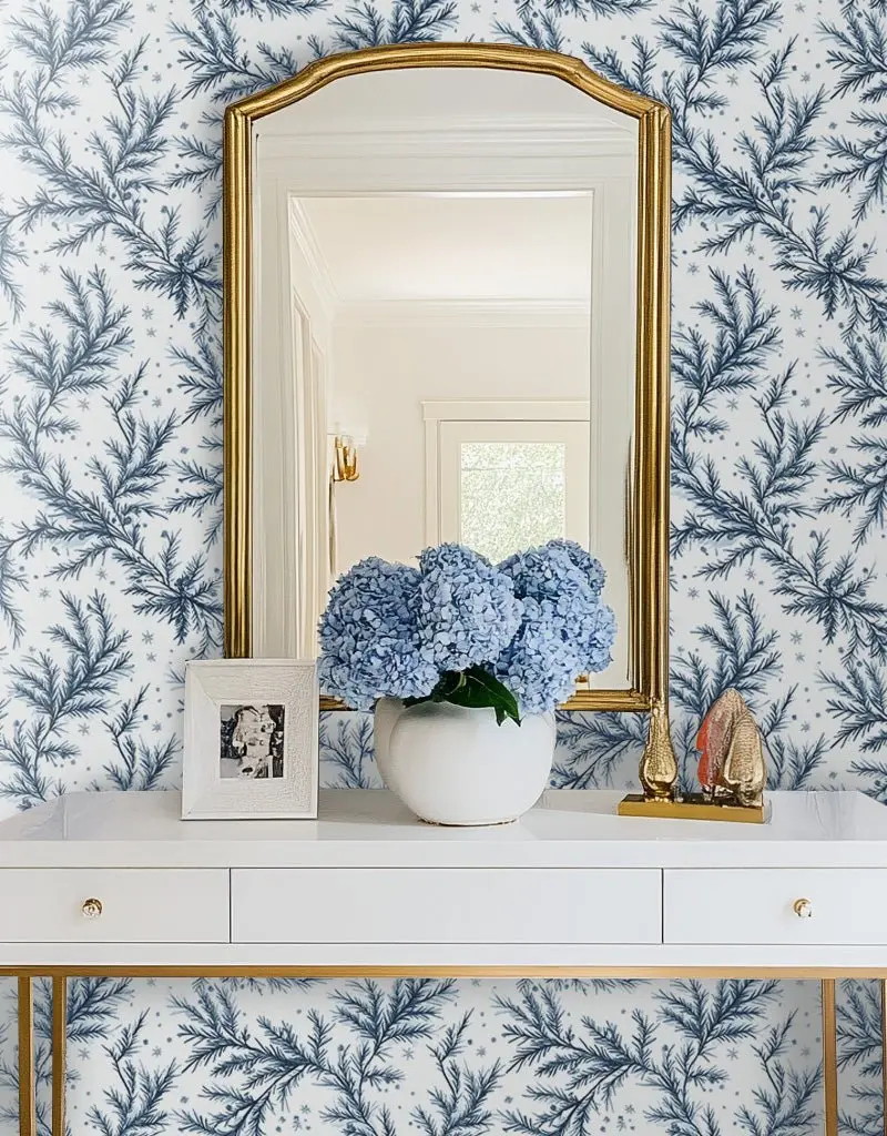 Papel tapiz Ramas de Pino Azul