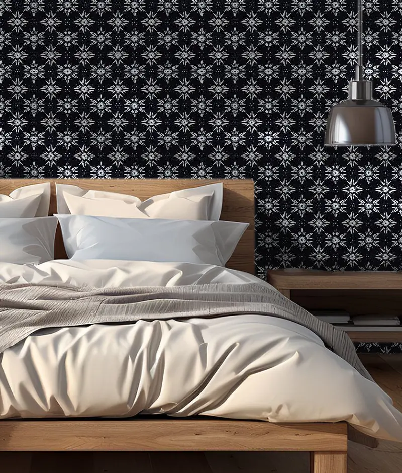 Papel tapiz Estrellas Blancas sobre Negro