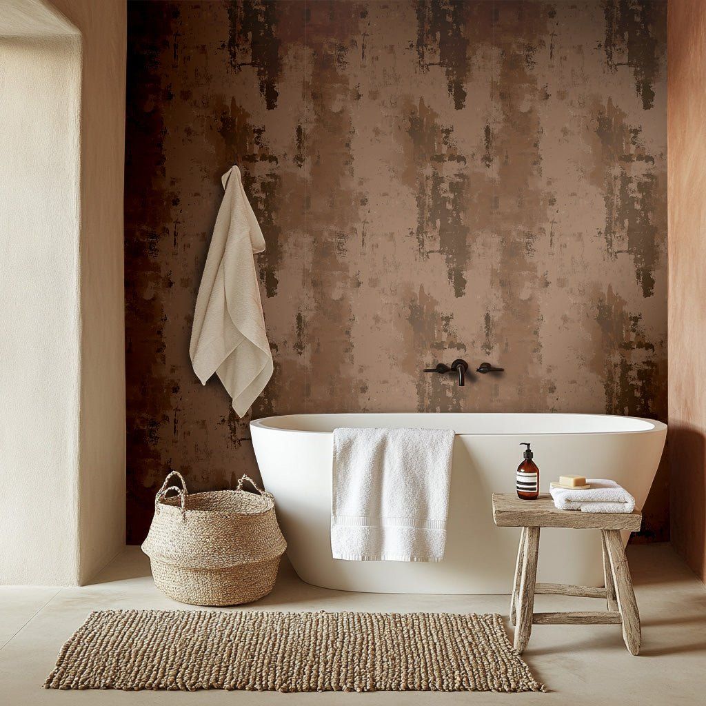 Papel tapiz Pátina en tonos terracota