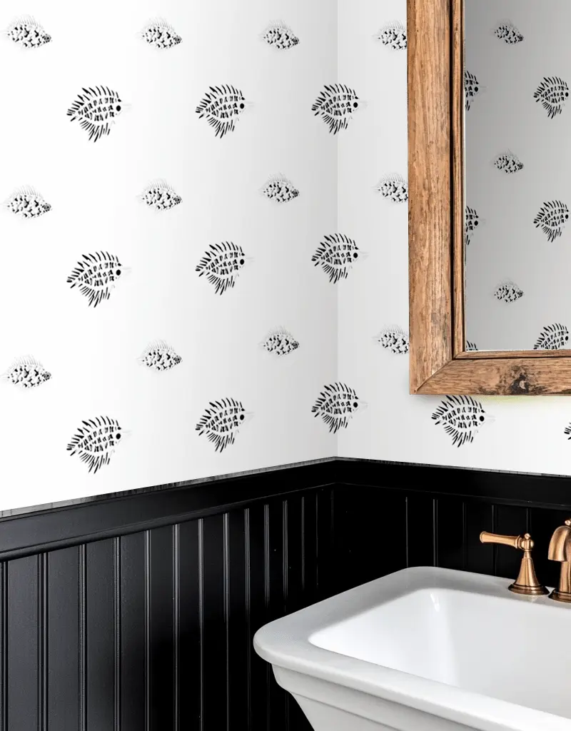 Papel tapiz Peces ilustrados Vespera