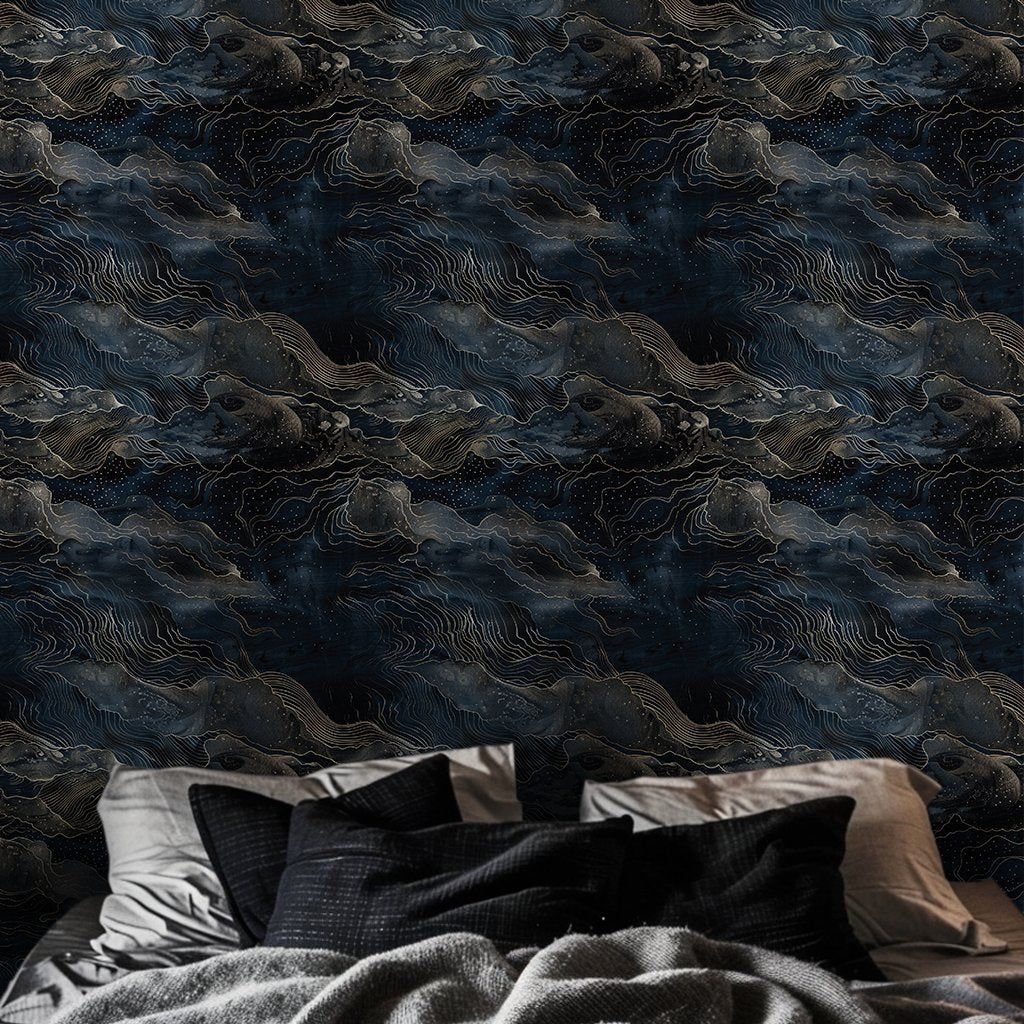 Papel tapiz Ondas nocturnas Waverly
