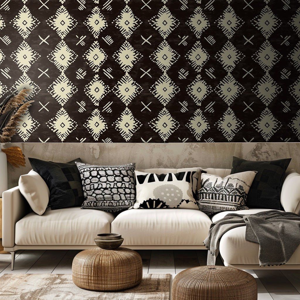 Papel tapiz Rombos contraste West