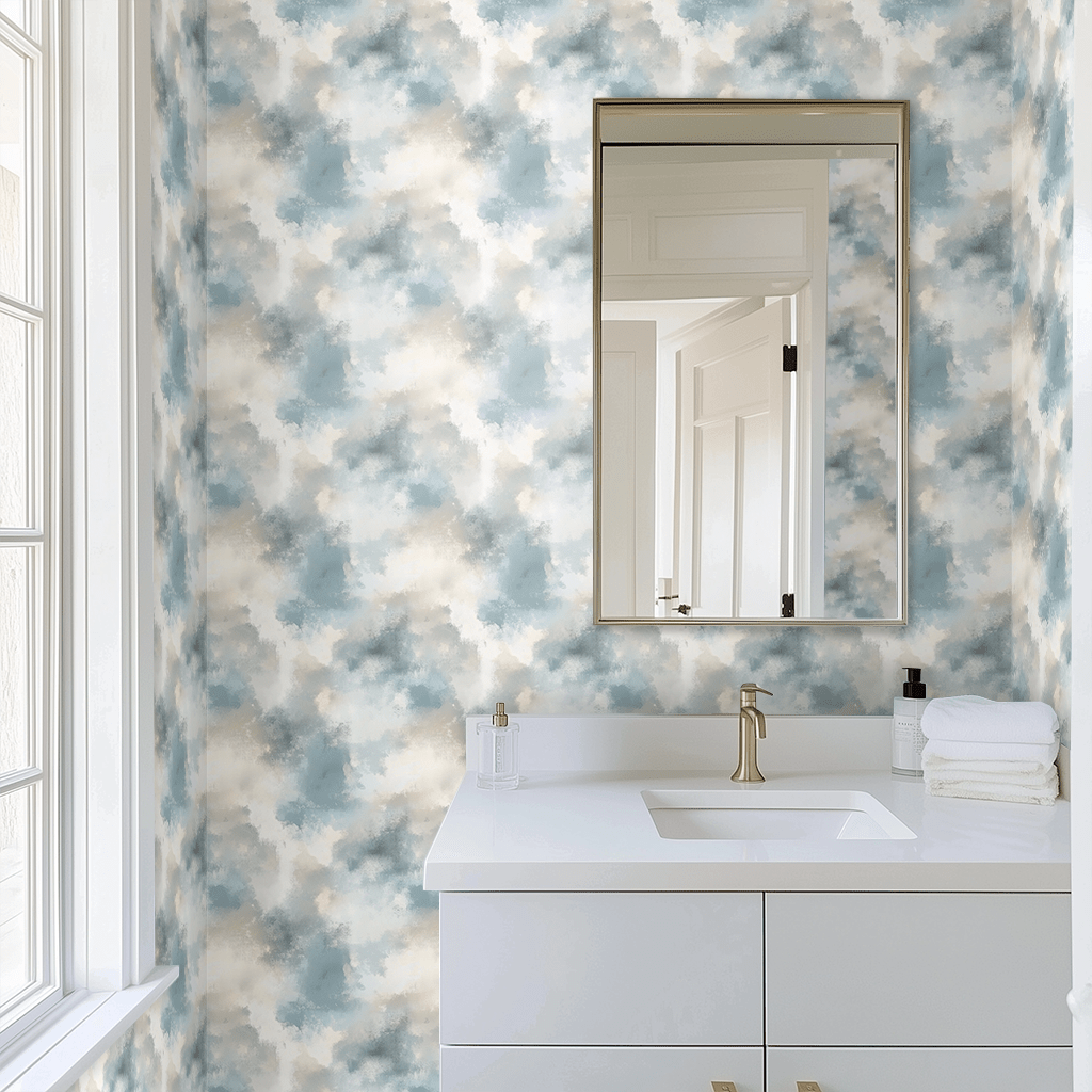 Papel tapiz Acuarela celeste Windmere