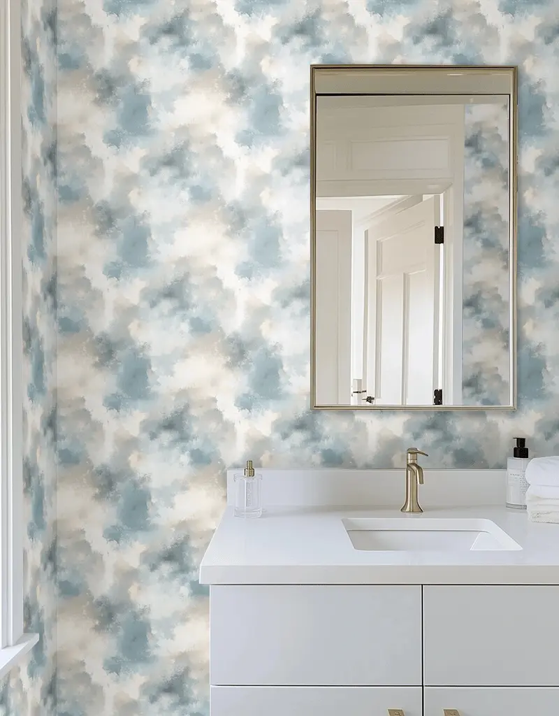 Papel tapiz Acuarela celeste Windmere