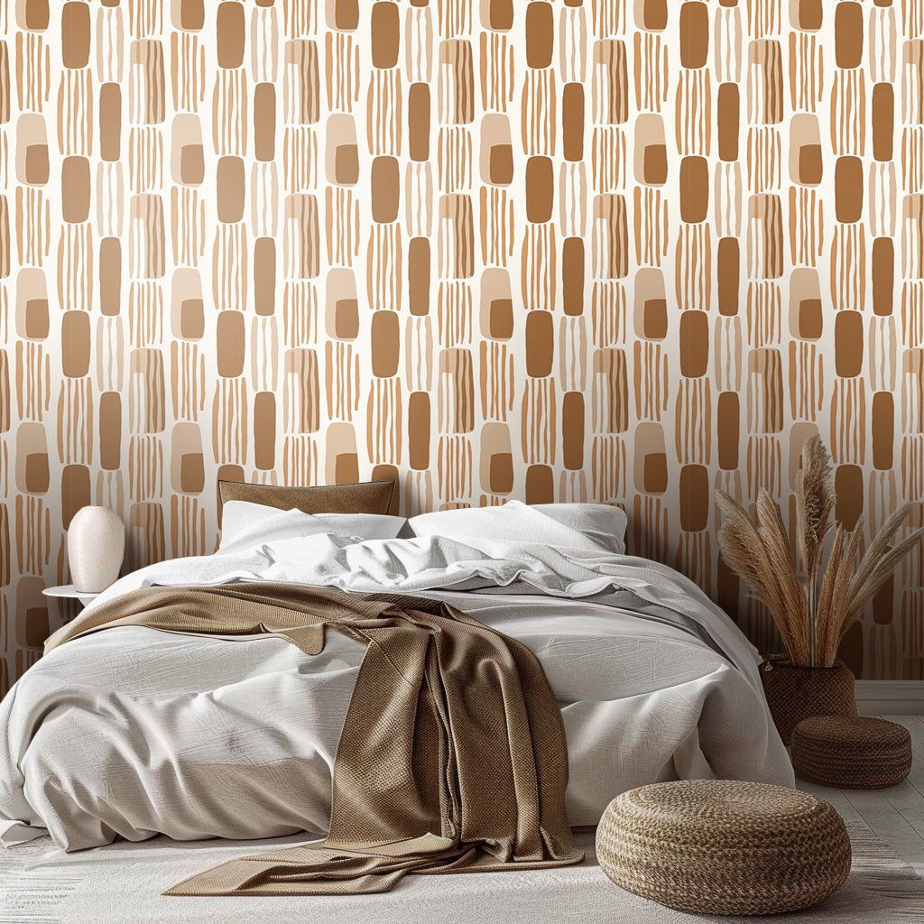 Papel tapiz Trazos terracota Zephyr