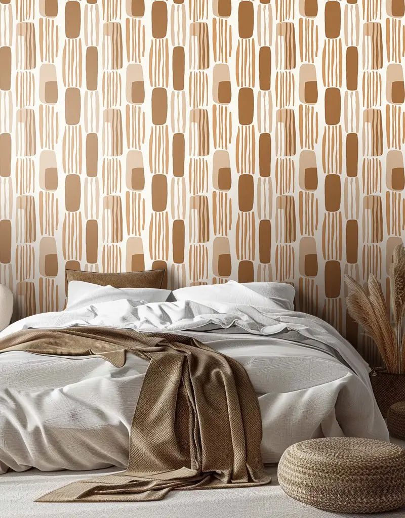 Papel tapiz Trazos terracota Zephyr