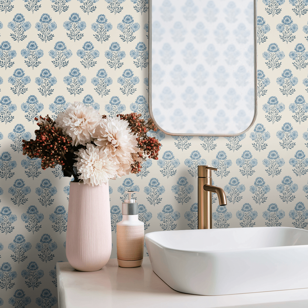 Papel tapiz Ramilletes azules Wildflower