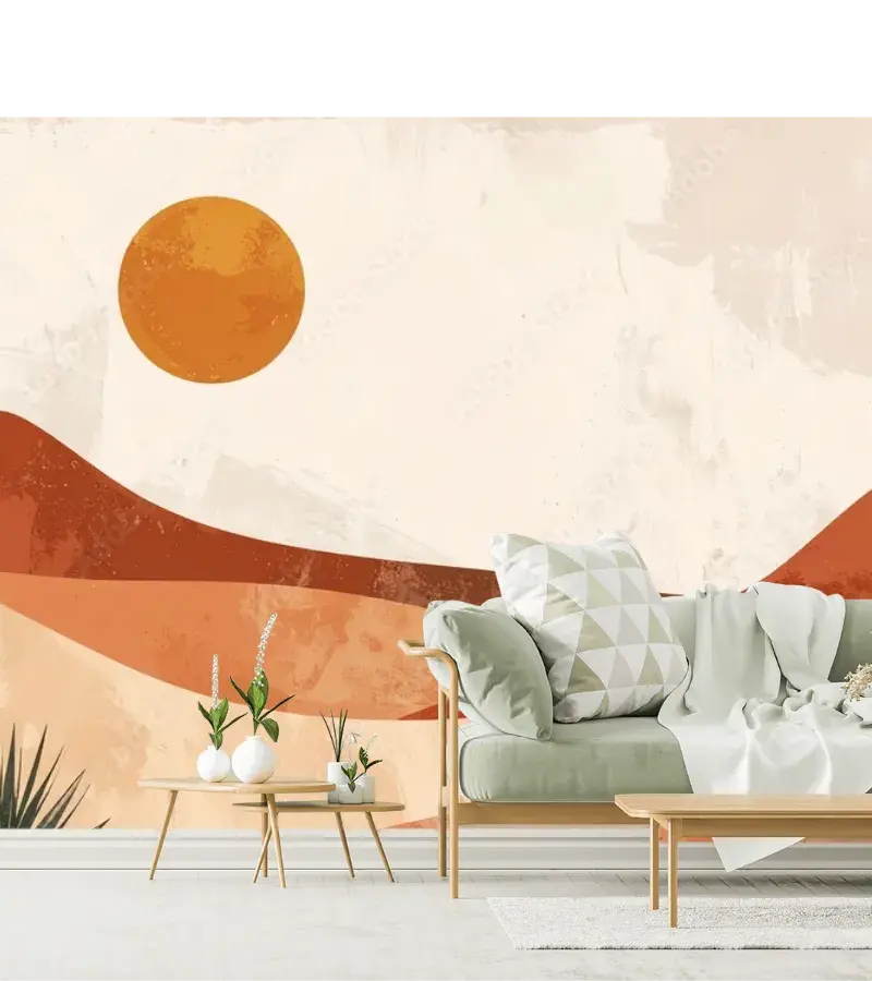 Mural Atardecer Desértico – Fotomural Decorativo Vinil/Papel Tapiz