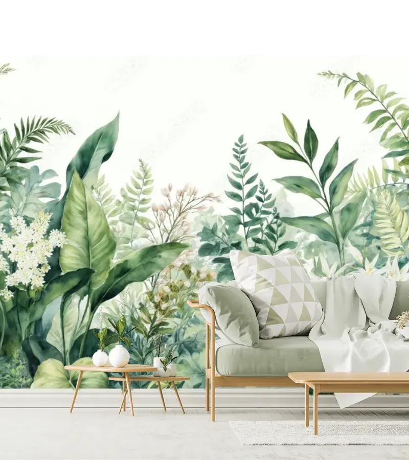 Mural Esencia Selvática para Pared en Vinil Arquitectónico y Tapiz