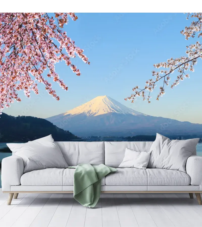 Mural Sakura Fuji - Fotomural Decorativo Vinil Arquitectónico