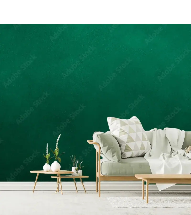 Mural Verde Esmeralda Liso para Decoración Moderna – Vinil o Tapiz