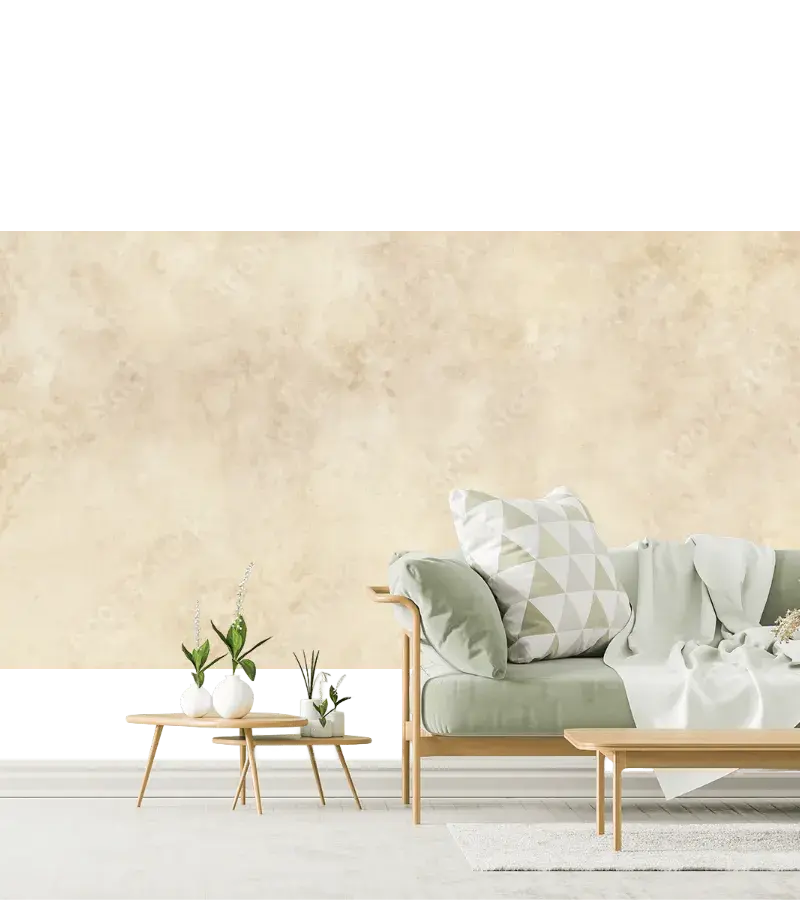 Mural Beige Amanecer Minimal – Vinil Arquitectónico y Papel Tapiz Decorativo