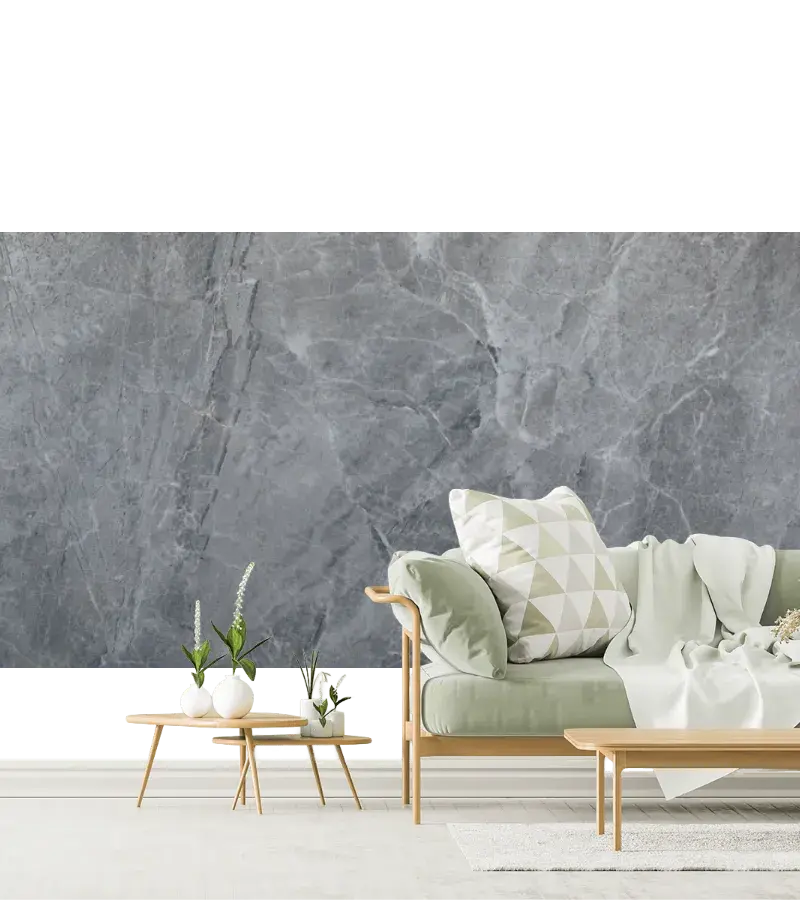 Mural Gris Piedra Volcánica Estilo Moderno en Vinil Arquitectónico