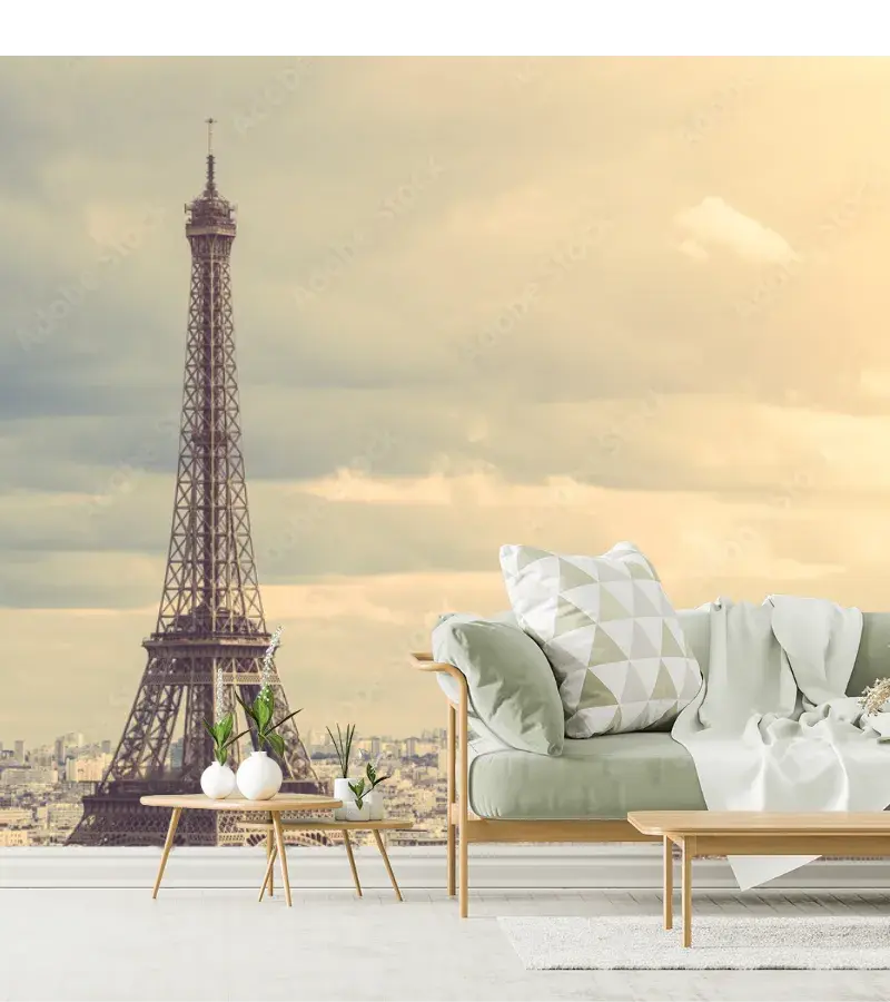 Mural París Amanecer, Fotomural para Pared Vinil y Tapiz Decorativo