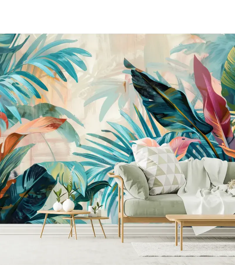 Mural Tropical Éxotico para Sala y Recámara – Fotomural Decorativo Varios Materiales