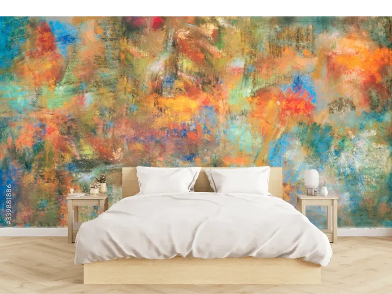 Mural Modelos Abstracción Boreal para sala, vinil arquitectónico