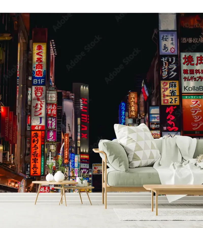 Mural Nocturno Shinjuku Tokyo