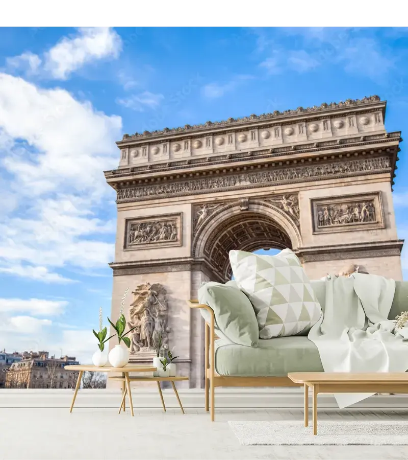 Mural Arco Trinfal París Vinil Arquitectónico - Fotomural Decorativo Premium
