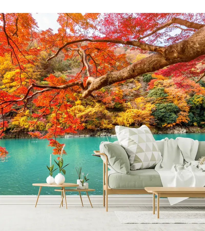 Mural modelo Esencia de Otoño para sala, fotomural autoadherible de alta resolución