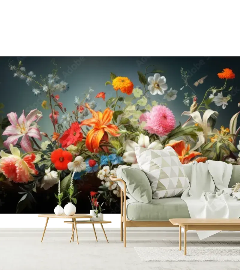Mural Flores Eternas – Fotomural decorativo para pared, multi-materiales