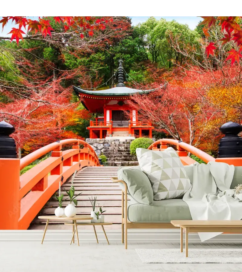 Mural Puente Zen Otoñal