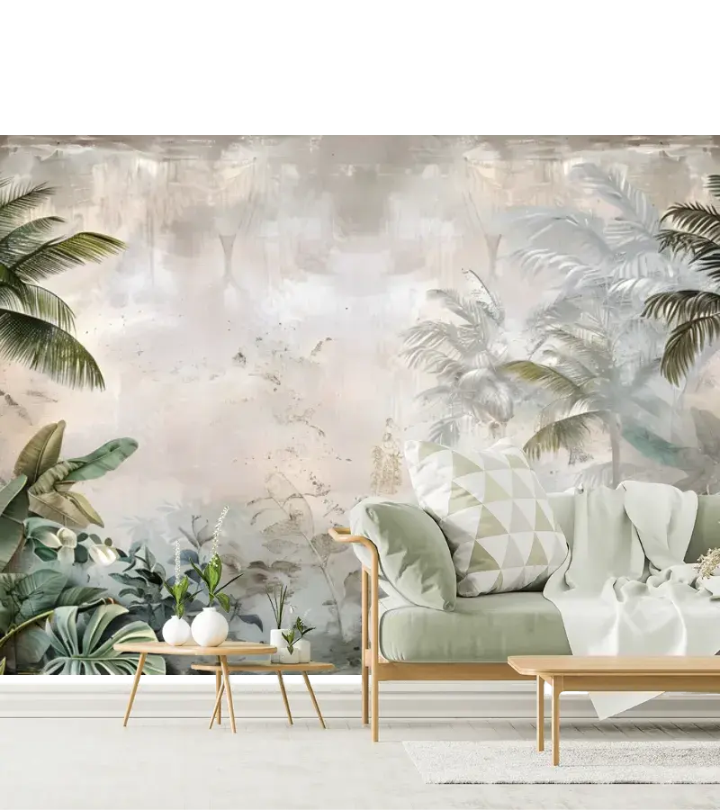 Mural Tropical Amanecer - Fotomural Personalizado Vinil o Papel Tapiz