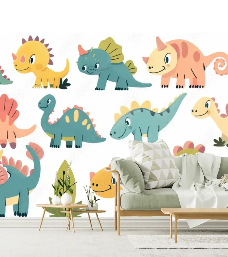 Mural Infantil DinoAventura para Pared