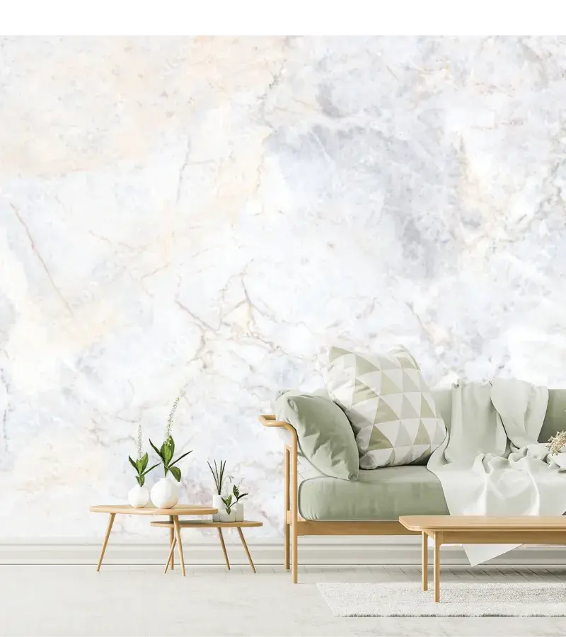 Mural Esencia de Mármol Blanco para Pared
