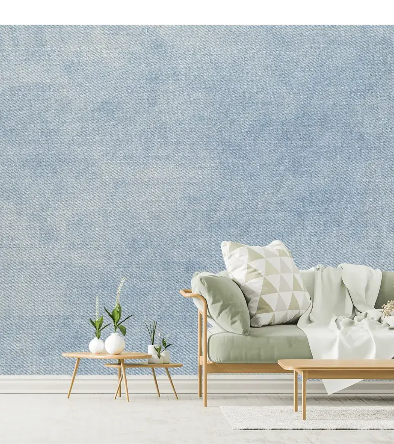 Mural Denim Esencial Azul en Vinil Arquitectónico o Papel Tapiz