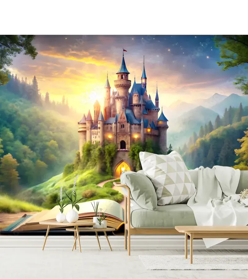 Mural Palacio de Ensueño Fantástico para Pared