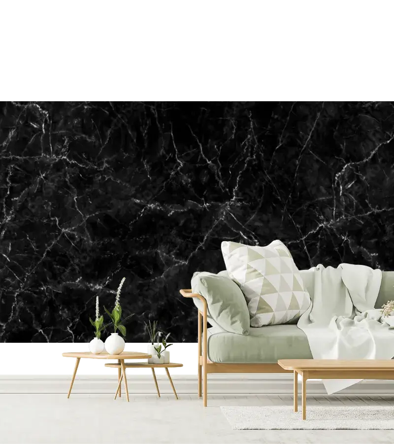Mural Mármol Nocturno Elegancia – Fotomural Decorativo para Sala o Recámara