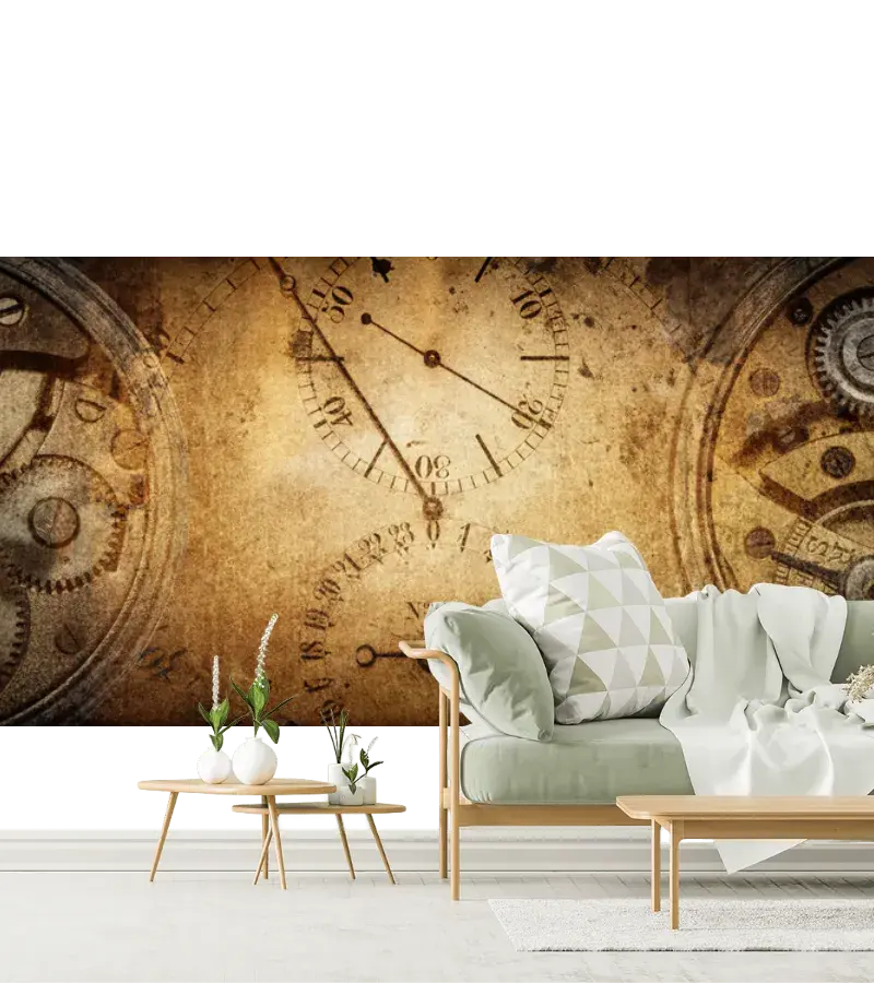 Mural Engranajes del Tiempo para pared – Fotomural decorativo en vinil o papel tapiz