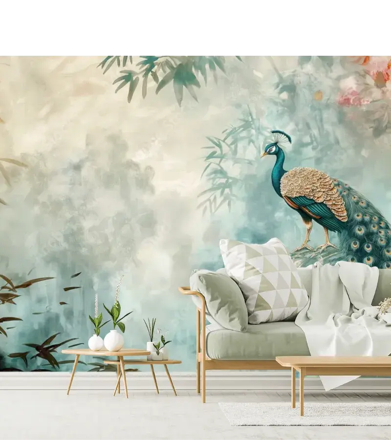 Modelo Mural Esplendor Real de Pavo Real