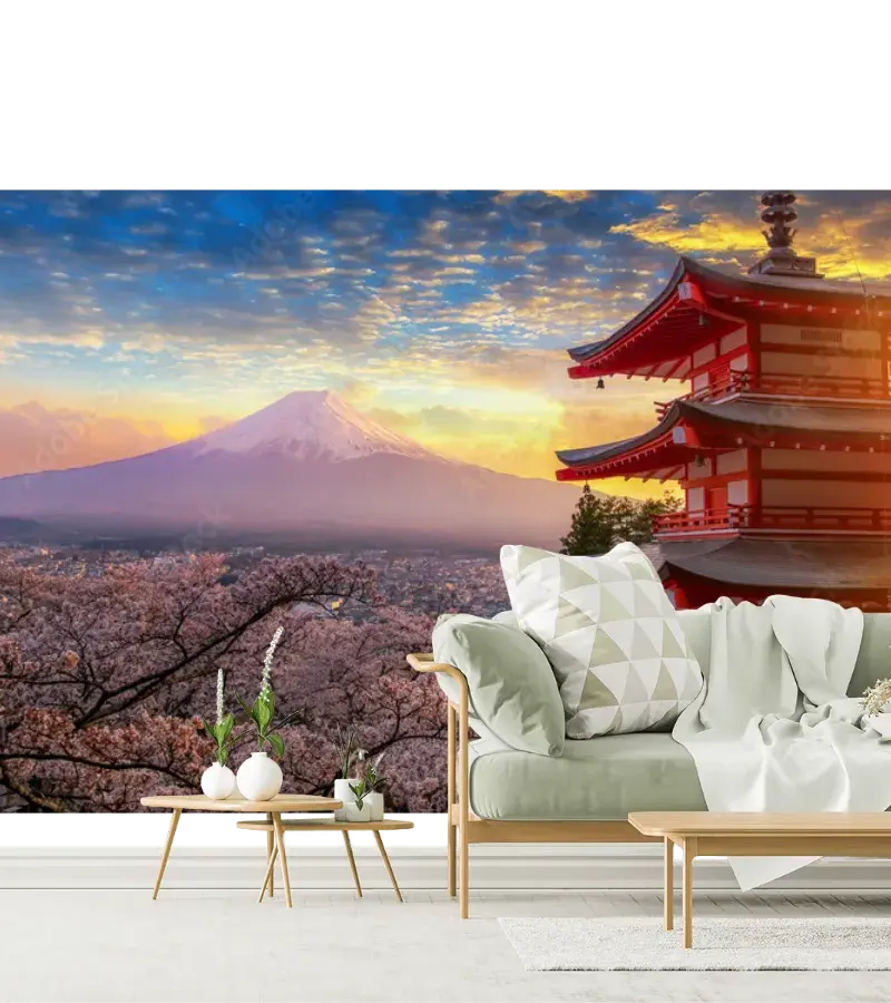 Mural Sakura Fuji Amanecer