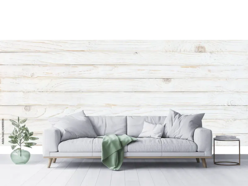 Mural Aura Nórdica Blanco – Fotomural de Pared Decorativo en Vinil, Papel Tapiz y Contract
