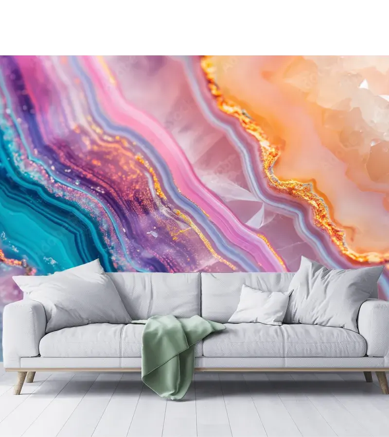 Mural Aura Cristalina – Fotomural decorativo para sala, recámara o oficina