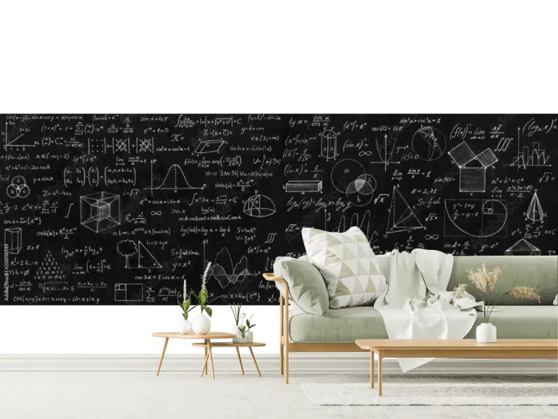 Mural Matemático Universo Abstracto para Decoración de Pared