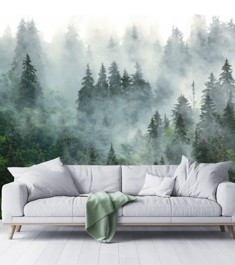 Mural Bosque Místico Niebla