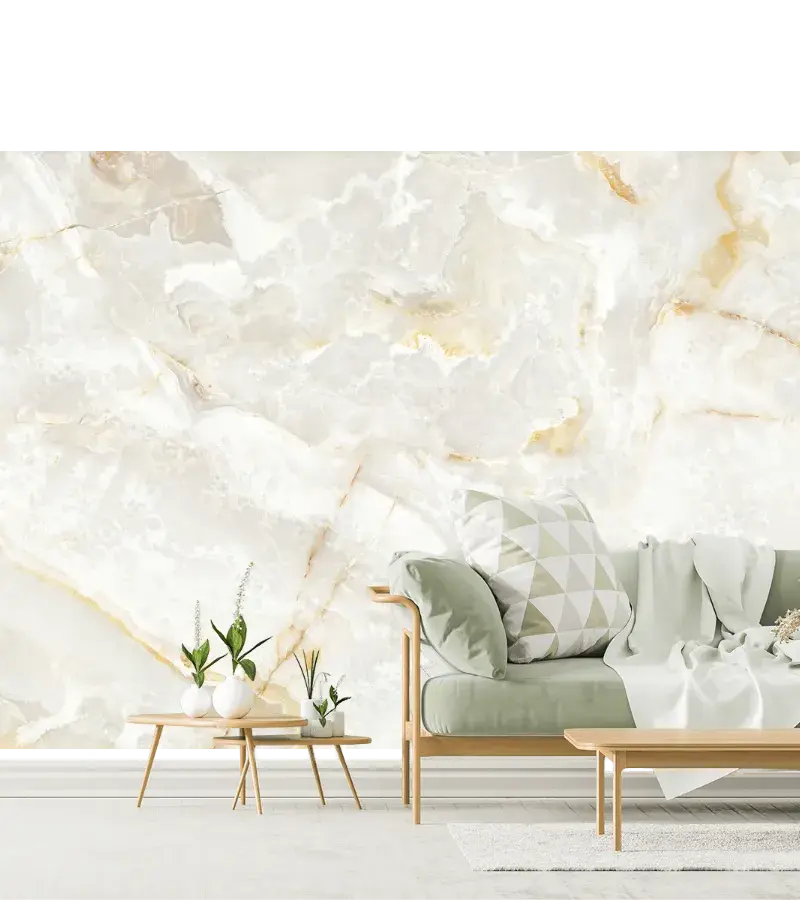 Mural Aura de Mármol Blanco - Fotomural Decorativo para Pared